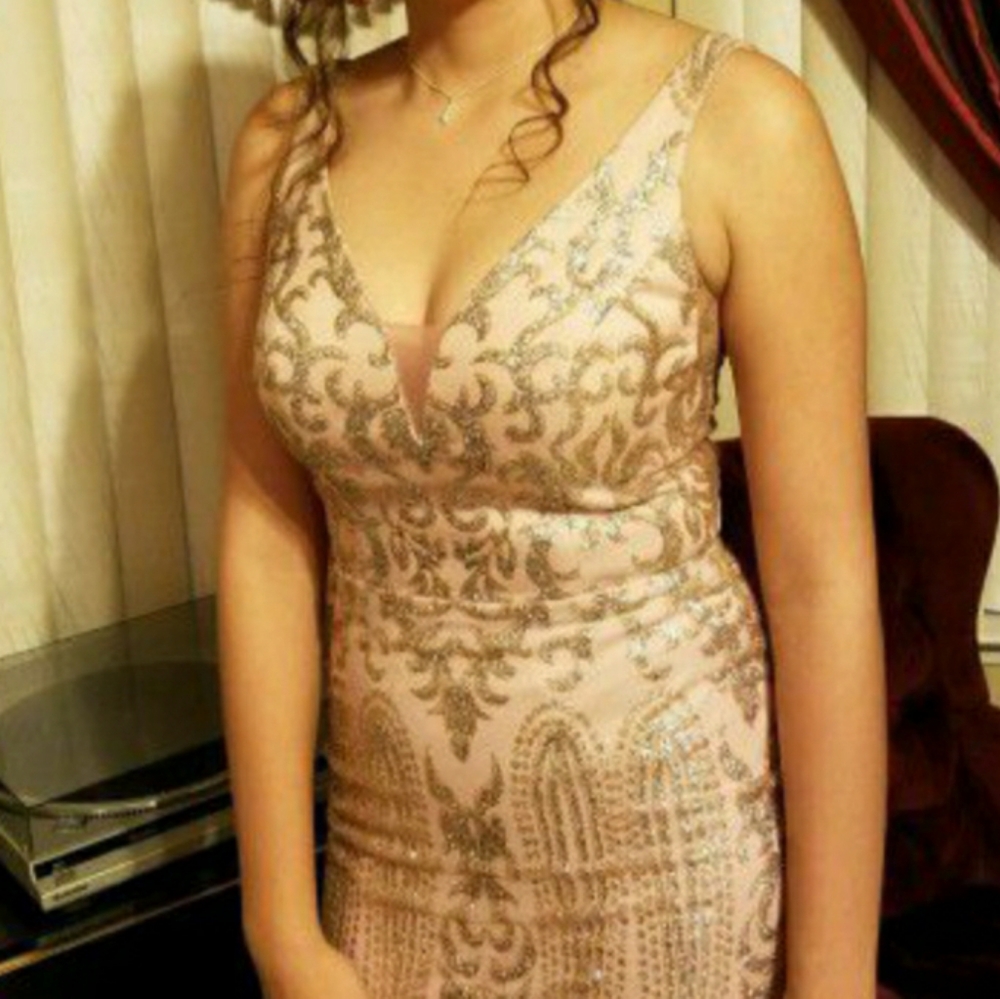 Rose Gold Prom Dress
